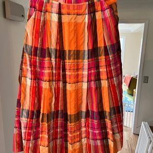 Maeve Anthropologie NWT Madras pull-on summer skirt Medium M